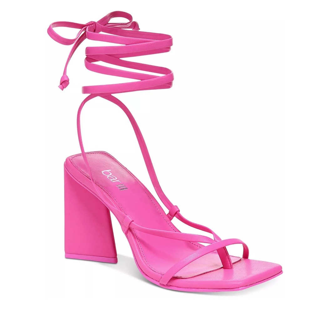 Bar III Pink Strappy Sandals